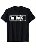 Men's T-Shirt Tacos Stamped Letters With Science Block Design Tacos