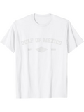 Men's T-Shirt Gulf Of Mexico Soft Outlined Text Above A Simple Center Emblem T Shirt