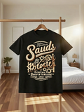 Men's T-Shirt Welcome Classic Typography Vintage Elements And Gears Black T Shirt