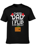 Men's T-Shirt Cheer Dad The Only Thing I Flip Is My Wallet Cartoon Wallet