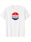 Men's T-Shirt I Boated Today Patriotic Circle With Bold Statement Graphic