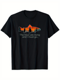 Men's T-Shirt The Trout Are Rising And I Must Go With Sunset Reflections Among Pine Trees Trout