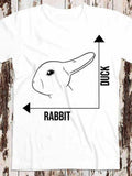 Men's T-Shirt Optical Illusion With Duck And Rabbit Sketch Drawing