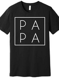 Men's T-Shirt Minimalist Modern White Letters In Bold Square Papa