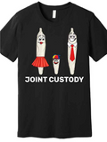 Men's T-Shirt Joint Custody Playful Cartoon Family With Smiling Faces Under Childlike Hats