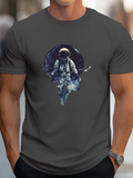 Men's T-Shirt Floating Astronaut Surrounded By Stars And Cosmic Galaxy Space