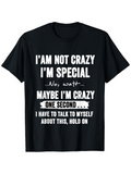 Men's T-Shirt Funny Quote With Bold White Letters On Black T Shirt