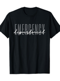 Men's T-Shirt Emergency Department Minimal Design With Layered Script Over Bold Text