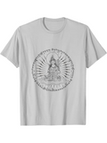 Men's T-Shirt Radiant Mandala Sun Beams Surrounding Meditative Buddha Figure