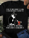 Men's T-Shirt Playful Cat With A Broken Flowerpot Scattered On Floor