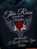 Men's T-Shirt This Rose With Angel Wings Among Love Script For Mother