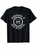 Men's T-Shirt Keeping It Old School Classic Manual Gear Shift Pattern T Shirt