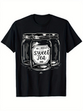 Men's T-Shirt All I Need Is Sweet Tea With Three Shiny Glass Mason Jars