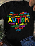 Women's T-Shirt Bright Positive Affirmations With Colorful Motivational Words Autism