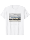 Men's T-Shirt Alaska Snowcapped Peaks With Chilly Lake Beneath Twilight Sky Mountain