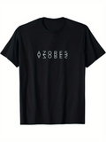 Men's T-Shirt Stylized Letters Forming Vertical Modern Graphic With Minimal Line Details T Shirt