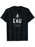 Men's T-Shirt Eau Yeah Minimalist Sailboat Over Calm Water