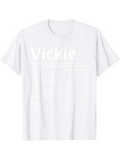 Men's T-Shirt Vickie Minimal Monochrome Bold Letter Print White T Shirt