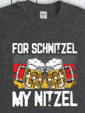 Men's T-Shirt For Schnitzel Cheers With Frothy Beer Mugs On Colorful Brushstroke
