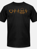 Men's T-Shirt Heartbeat Love Lines And Playful Octopus