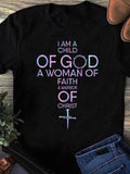 Men's T-Shirt I Am A Child Of God With Faith Cross And Spiritual Strength