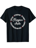Men's T-Shirt Loyal Strong Smart Caring Passionate Compassionate Words With Script Graphic Hospice Aide