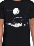 Men's T-Shirt Mysterious Night With Moon UFO Loch Ness And Bigfoot Creature