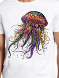 Men's T-Shirt Vibrant Colorful Swirling Tentacles Underwater Magical Mystical Fantasy Jellyfish