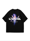 Men's T-Shirt Chaotic Neon Hands With Blurred Blue Light Shadow T Shirt