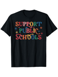 Men's T-Shirt Colorful Retro Letter Blocks With Positive Educational Message Schools