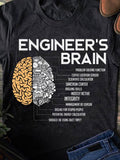 Women's T-Shirt Engineers Brain With Artistic Half Detailed Schematic Diagram Brain