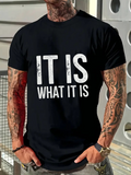 Men's T-Shirt Distressed Bold White Slogan On Soft Cotton T Shirt