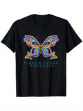 Men's T-Shirt Pigeon Forge Tennessee Colorful Abstract Patterns Gathering On Butterfly