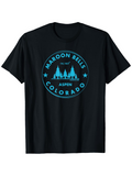 Men's T-Shirt Maroon Bells Aspen Colorado Circular Forest Graphic T Shirt