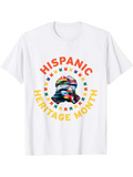 Men's T-Shirt Hispanic Heritage Month Bright Colorful Pattern With Tribal Motif Mask