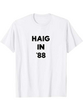 Men's T-Shirt Haig In Eighty Eight Bold Letters On White T Shirt