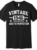 Men's T-Shirt Vintage 1946 Aged To Perfection With Classic Stars Typography Shirt