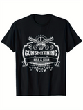 Men's T-Shirt Gunsmithing Build And Repair With Classic Crossed Rifles Panel