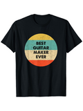 Men's T-Shirt Best Guitar Maker Ever Vintage Striped Circle On Texture Background Shirt