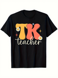 Men's T-Shirt Playful Retro Ink With Daisies Cute Kindergarten Teacher