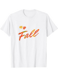 Men's T-Shirt Colorful Autumn Leaves With Gentle Brush Strokes Surrounding Fall