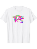 Men's T-Shirt Colorful Abstract Swirls With Vibrant Lines Eye Of Horus