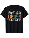 Men's T-Shirt Sorry I Cant IEPS Are Due Retro Colorful Typography With Little Yellow Orange Blue Flowers