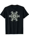 Men's T-Shirt Radiant Winter Spirit With Icy White Frosty Pattern Snowflake