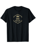 Men's T-Shirt Mountain Pines Among Golden Outline Hexagon National Forest
