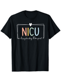 Men's T-Shirt NICU Handwritten Pastel Letters Framed With Heart T Shirt