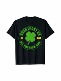 Men's T-Shirt Born Lucky On St Patrick Day With Green Four Leaf Clover Festival T Shirt