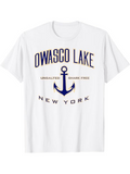 Men's T-Shirt Owasco Lake Anchor New York Summer Cotton T Shirt