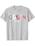 Men's T-Shirt Polka Dot Candy Cane Christmas Motif OBGYN Crew T Shirt