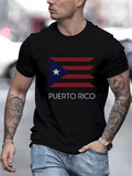 Men's T-Shirt Puerto Rico Stylized Flag Stripes And Modern Patriotic Symbol